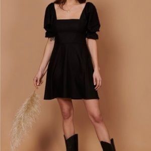Chloe Silk Puff Sleeve Dress